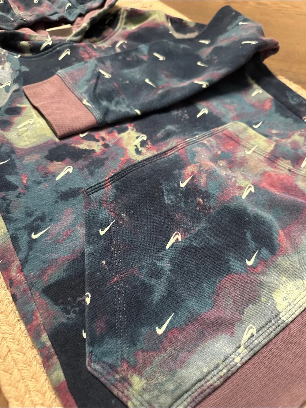 Nike Galaxy Print Hoodie & Jogger Set - Navy, Purple, Green - Picture 4 of 7